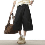 AIDASE  -  Summer American Shorts Trendy Loose Casual Design Curved Knife Seven Quarter Pants Korea Fashion aidase-shop