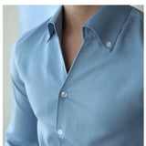 Aidase Men's Italian Collar Shirt, Wrinkle-free, Casual, Fashionable, Slim-fit with A Lapel Design, Branded Clothing, Youth, New aidase-shop