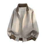 AIDASE  -  Spring Autumn Loose Jacket Men Patchwork Youthful Vitality Casual Outwear Coat Male Streetwear Jackets Stand Collar Fashion Coat aidase-shop