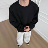 AIDASE  -  Men's Solid Color Deconstructed Long-Sleeved Sweatshirt American Retro Fashion Trend Loose Casual Breathable Niche Men's Tops aidase-shop