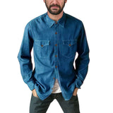 AIDASE  -  Men's Lapel Long Sleeved Shirt Spring Autumn New Thin Single-Breasted Denim Shirts Casual Fashion Daily All-Match Shirt Tops aidase-shop