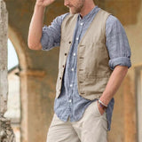 38.30Aidase Men Vest Cotton Waistcoat Classic British Summer sleeveless Skin Friendly and Sweat Absorbing Thin Coats terno masculino aidase-shop