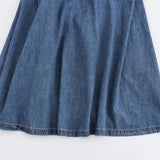 AIDASE  -  Solid Loose Denim Camisole Maxi Dress Women Casual Daily Commuting Sleeveless Backless Long Dresses 2025 Summer Outdoor Vestidos aidase-shop