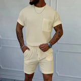 AIDASE  -  Man Tuxedo Suits Male Two Piece T Shirt Business Casual Half Sleeve High Slim Fit Shorts Set Big And Tall Suits Ropa De Hombre aidase-shop