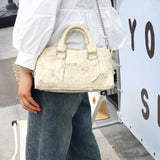 AIDASE  -  Fashion Vintage Shoulder  Women Handbag Casual Tote Female Purse Cowboy Hole Crossbody Retro Denim Street Y2K aidase-shop