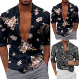 AIDASE  -  Men'S Hawaiianss Floral Shirts Button Down Holiday Beach Shirts Summer Outfits Fashion Regular Cuff Men'S Shirt With Pocket aidase-shop