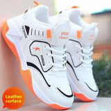 AIDASE  -  Men's Spring Summer New High Top Running Basketball Shoes Waterproof Leather Surface Breathable Sports Shoes Rubber Sole aidase-shop