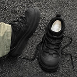 AIDASE  -  Men's Snow Boots Fashion Casual Bakers Shoes Autumn and Winter Fur-Lined Thickened Warm Mid-Calf Cotton Shoes Thickened aidase-shop
