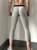 AIDASE  -  Summer Spring Mens Fitness Gradient Plus Size Sporty Cropped Leggings Skinny Workout Tight Joggers Pants Trousers aidase-shop