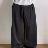 AIDASE  -  Unisex Wide-Leg Trousers - High Waist with Button Fly Pleated Relaxed Fit aidase-shop