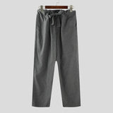 AIDASE  -  Men Striped Pants Lace Up Joggers Loose Casual Straight Trousers Men Streetwear 2025 Fashion Leisure Male Long Pants aidase-shop