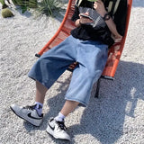 Aidase Multi-pockets Cargo Pants Summer Short Jeans Breeches Hip Hop Streetwear Baggy Denim Shorts Casual Wide-leg Capris Pants 5XL-M aidase-shop