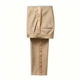 AIDASE  -  New Casual Solid Color Suit Trousers Men Spring Trendy Belt High Waist Pants Male Business Office Fashion Pleated Straight Pants aidase-shop