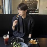 AIDASE  -  Lemair Handmade Irregular Button V-neck Open Cardigan Sweater Casual Loose Long Sleeve Woolen Outerwear Knitted Winter Coat aidase-shop