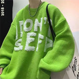 Aidase Sweater Men's Lazy Style Pullover Thread Jacket Trendy Brand Loose Base Knit Sweater Jacket aidase-shop