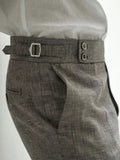 AIDASE  -  Vintage Naples Linen Pants Men British Style High Waist Slim Fit  Trousers Spring Summer Fashion Casual Ankle-Length Suit Pants aidase-shop
