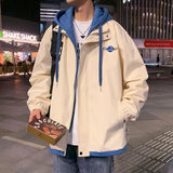 AIDASE  -  Loose Casual Jaet for Men Spring Autumn New plus Size Student Fat Guy Jaet Trendy Brand Hip Haome Ox Cloth aidase-shop