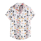 AIDASE  -  Men'S Summer Casual Printed Shirt Short Sleeve Shirt Five Comfort Classic Fit Men'S Long Sleeve Shirt aidase-shop