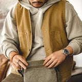 Aidase Maden American Vintage Layover Hunting Vest With Sleeveless Tank Top Amekaji Jacket Coat For Men aidase-shop