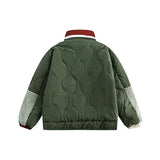 Aidase Colored Stand Collar Parka Men's Thickened Warm Casual Loose Jacket Trend Couple Comfortable Harajuku Versatile Cotton Clothes aidase-shop