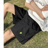 AIDASE  -  American Sports Shorts High Waist Wide-leg Five-leg Pants Japanese Fashion Trend Casual Loose Summer Thin Black Pants Aesthetic aidase-shop
