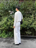 AIDASE  -  Spring Autumn Pure White Loose Straight Leg Jeans Waed Vintage Extended Men Simple Slimming Long Pants Hong Kong Sle aidase-shop