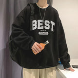 Spring Autumn Letter Hoodies For Men Oversized Sweatshirts Korean Man Clothing Casual Unisex Pullovers Thick 3XL aidase-shop
