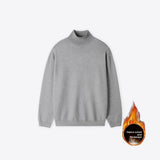 AIDASE  -  Fce Lined mid Ne Knitted Sweater for Men Autumn Winter f High Collar Warm Base Layer irt Casual Sle Polyeste... aidase-shop