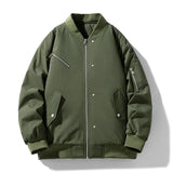 AIDASE  -  Autumn Winter Warm Jackets Men Stand Collar Casual Outwear Male Solid Zippers Loose Bomber Jacket Chic Streetwear Plus Size 8XL aidase-shop