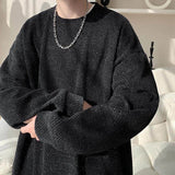 AIDASE  -  Trendy Men's Sweatshirt Starry Sky Thick Twill Decoration Long Sleeve Round Neck Design Fashion Loose Men Pullovers 21E6721 aidase-shop