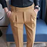AIDASE  -  Men's Suit Pants, White Black Trousers, Gray Khaki Trousers, Men's Fashion Slim Fit Trousers, Size 28 29 30 31 32 33 34 36 aidase-shop