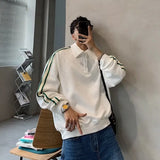 Aidase Tops Polo Stripe White Male Clothes Sweatshirts T Shirts for Men Aesthetic Korean Autumn Luxury One Piece Regular Fit Cotton F A aidase-shop