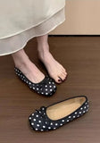 AIDASE  -  Women's Mary Jane Flats Polka Dot Bow Square Toe Soft Bottom Commuting Casual Shoes Spring Summer Comfortable Loafers aidase-shop