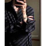 AIDASE  -  Korean Version Solid Color Elastic Fashionable Top Men Solid Color Free Long-sleeved Shirt for Autumn New High-end Trendy Shirt aidase-shop