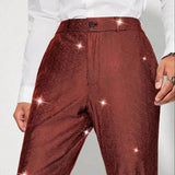 AIDASE  -  Summer New Men's Sequin Plaid Solid Color Trousers Retro Fashion Trend Party Performance Loose Casual Niche Men's Bottoms aidase-shop