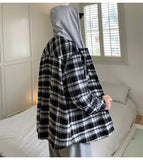AIDASE  -  Autumn Retro Plaid Shirt American Trend Hooded Casual Men's Jacket Fashion Loose Long-sleeved Men Women Clothing aidase-shop