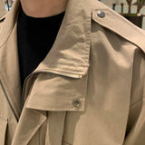 Aidase Spring and Autumn Tooling Jacket Men's Korean Style Trendy Fake Two-piece Japanese Retro Casual Jacket Coat Bomber Jackets aidase-shop