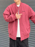 AIDASE  -  Japanese Loose Dropped Shoulder Baseball Jacket for Men's Spring Autumn Chest Letter Flight Jacket College Trendy Casual Coats aidase-shop