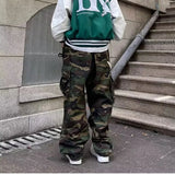 AIDASE  -  American High Street Retro Hiphop Camouflage Work Pants Slimming Casual Pants for Men And Women Loose Fit Comfortable Trousers aidase-shop