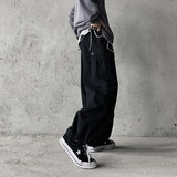 Aidase Vintage Y2k Baggy Pants Fashion Streetwear Wide Leg Oversize Cargo Pants Men Full-length Straight Long Trousers New
