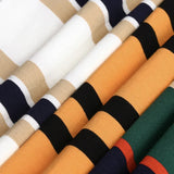 AIDASE  -  230G Summer Cotton T-shirt American Round Neck Retro Horizontal Striped Short-sleeved T-shirt Youth Chic Wear Cozy Loose Tees aidase-shop