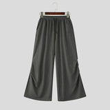 AIDASE  -  Men Pants Solid Color Drawstring Joggers Workout Casual Sweatpants Men Streetwear Loose Fashion Male Long Trousers aidase-shop