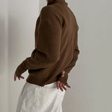 Aidase Korean Style Men's Wear Zipper Knitted Cardigan Coat Autumn Loose Fashion  Lazy Sweater New Trendy Male Knits aidase-shop