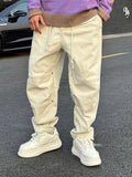 AIDASE  -  plus Size 300 Pou Hong Kong Sle Retro Workwear Casual Pants Men Summer Loose Straight Wide Leg Sports Trendy Brand Ins aidase-shop