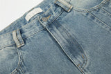 AIDASE  -  New Men's Vintage Washed Side Stripe Jeans Y2K Streetwear Patchwork Design Baggy Denim Pants Casual Punk Straight Jean aidase-shop