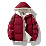 Aidase Puffer Jacket Men Thick Warm Winter Jacket Men Solid Parkas Unisex Hooded Coats Outwear Fashion Casual Couple Clothing Top aidase-shop