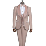 AIDASE  -  Velvet Wedding Men Suit Business Wear Tailor-Made Gentleman Tuxedo 3 Pcs Coat Vest Pants Party Singer Groom Suits Customized aidase-shop