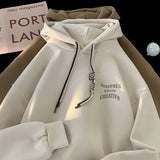 Aidase Collision Drawstring Hooded Sweatshirt Mens Autumn Winter Loose Pullover Fashion Pattern Printed Hoodie Men Women Casual Hoodies aidase-shop