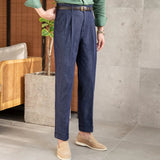 AIDASE  -  High Waist Trousers Pant For Man OfficeTrouser Business Casual Pant British Social Club Outfits Pantalones Hombre Excluding Belt aidase-shop