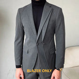 Aidase Luxury Business Suits For Men Stitching Double Collar Formal Casual Dress Suits 2 Pieces Elegant Slim Costume Homme Double Vent aidase-shop